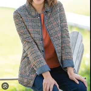 Appleseed’s Reversible Plaid Quilt Jacket.